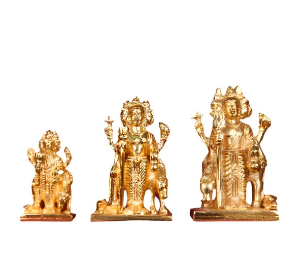 Dattatreya Brass Statue – Divine Trimurti Idol for Home & Temple Decor"