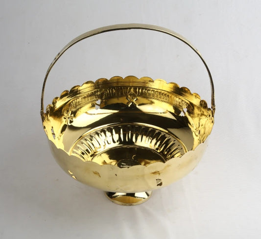 Brass Sheet Basket With Casted Handle 8