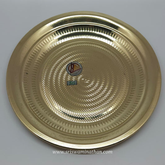 Polished Brass Thambalam Plate – 10 to 16 Inches – Traditional Pooja & Serving Tray