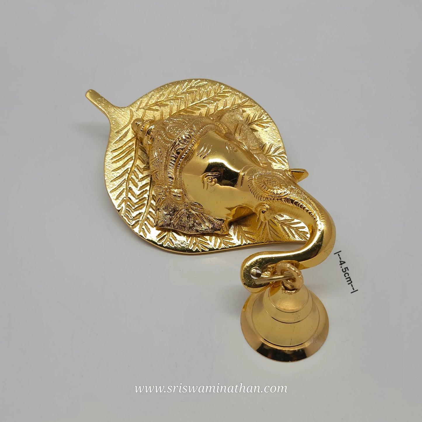 Brass Ganesha Wall Hanging with Bell – Vastu & Home Décor
