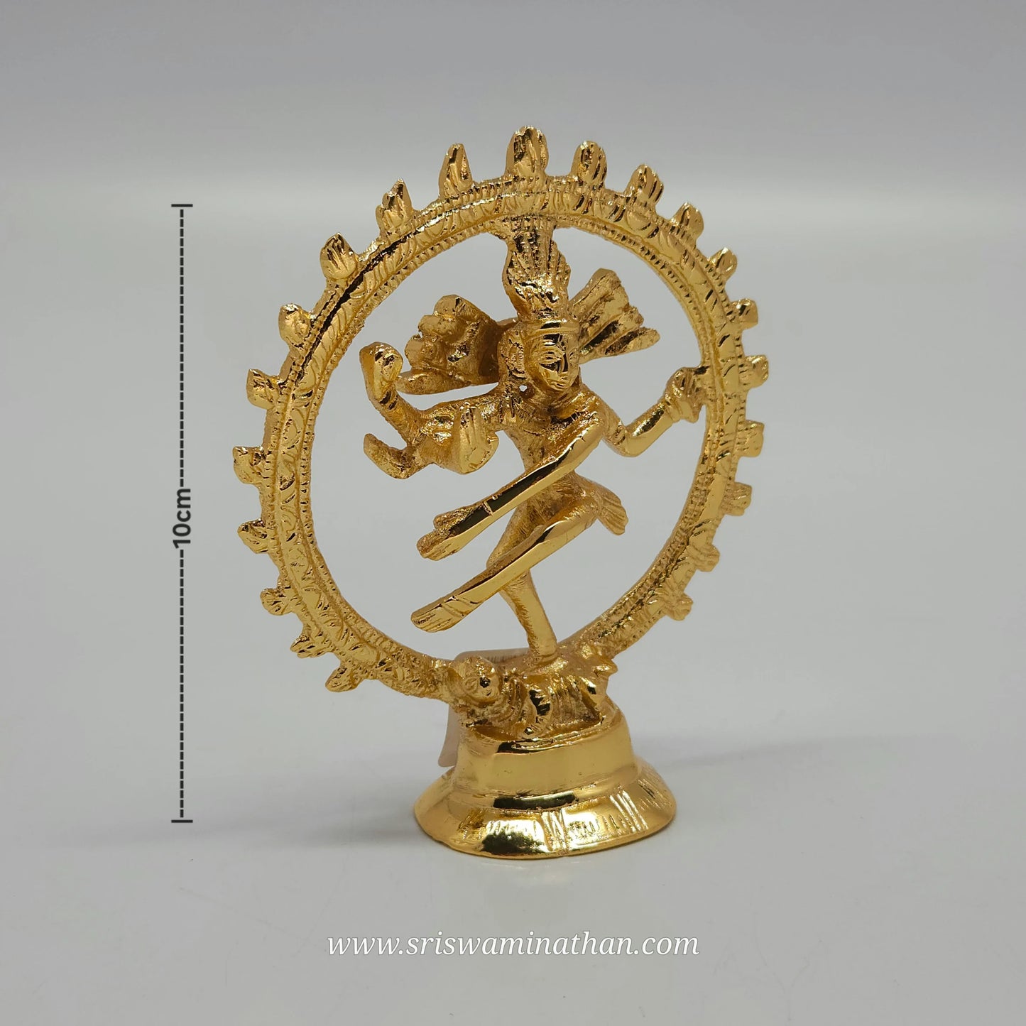 4 Inch Brass Natarajar Idol - Lord Shiva Cosmic Dance Statue