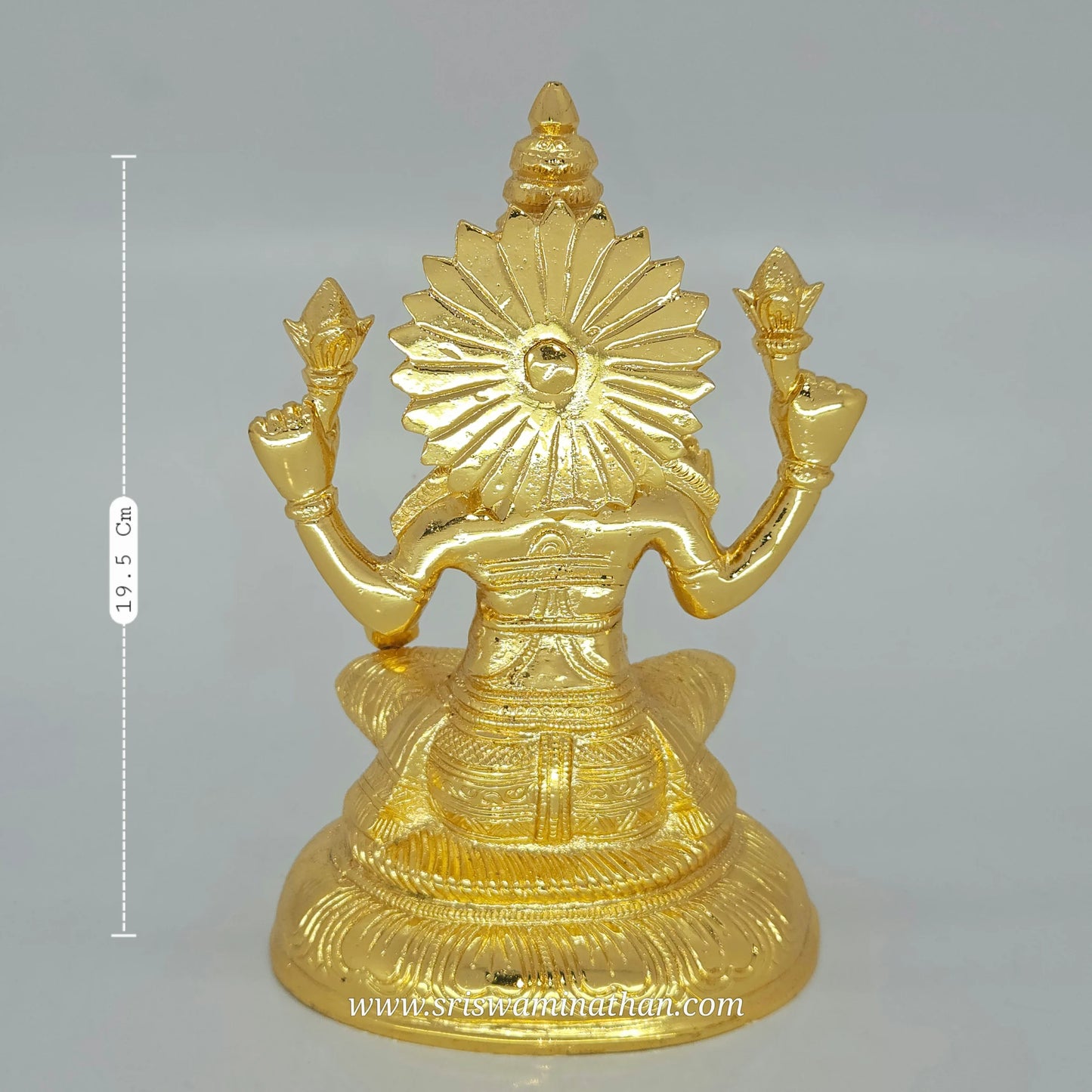 Lakshmi Brass Statue 7.5" - Goddess of Wealth & Prosperity