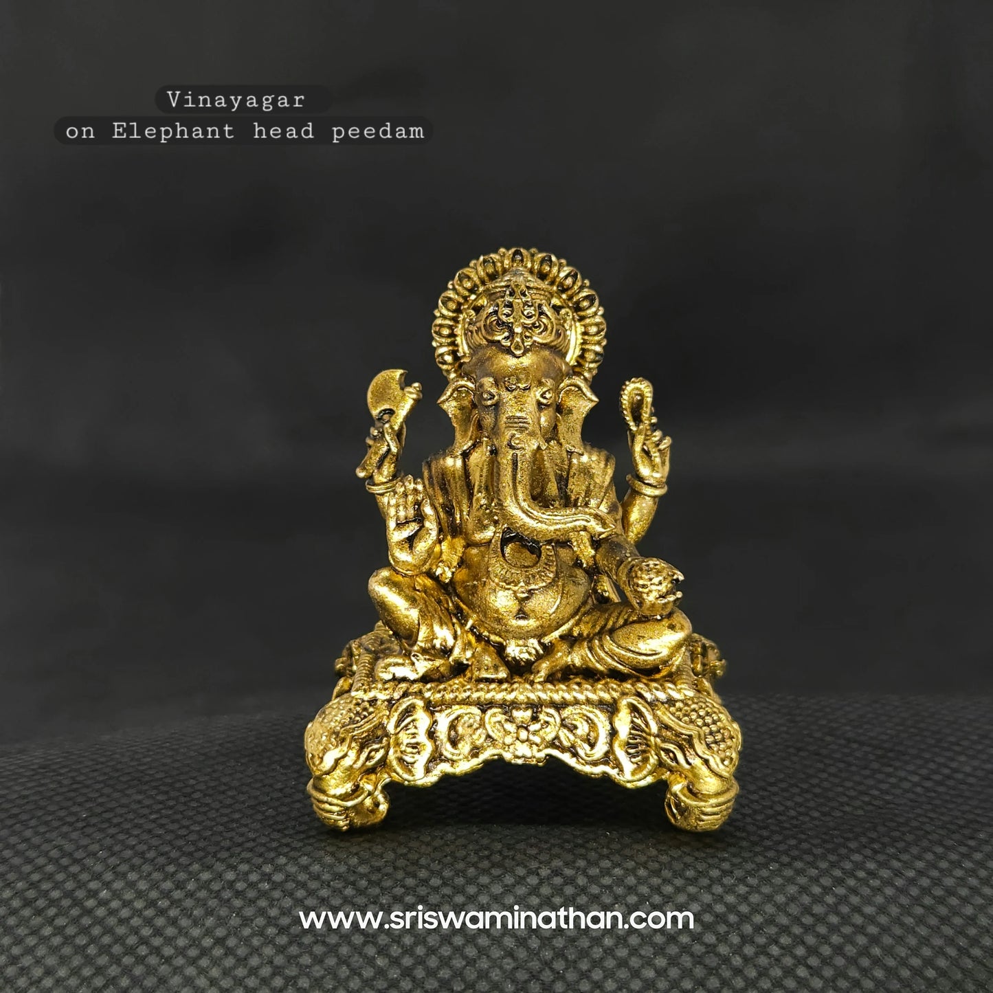 Vinayagar On Intricately Craved Peedam