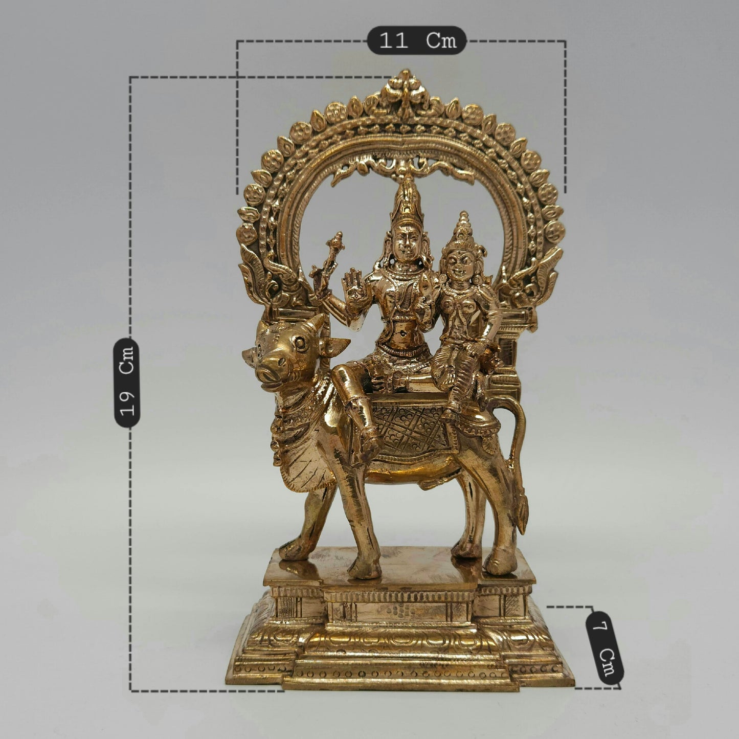 Pradosham Shiva Panchaloha Statue 8 Inch | Shiva Parvati for Pradosham Worship