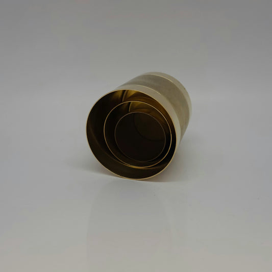 Sri Swaminathan & Co Kumbakonam Brass Padi Measuring Cup (3 Sizes Available) - Traditional Pure Brass Rice Alakku Container