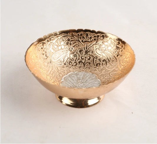Copper Silver Bowl 3.5