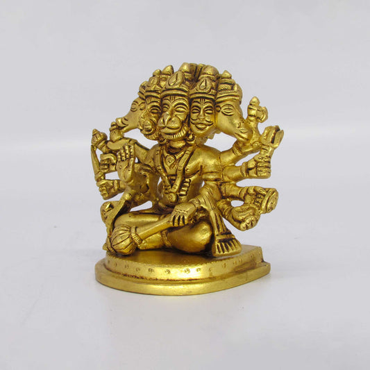 Hanuman Sitting 5 Face Antiq 850gm Ac
