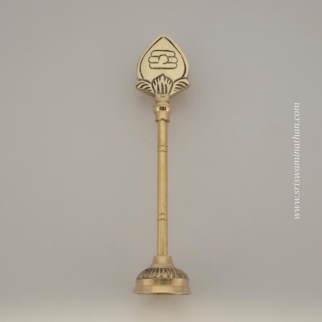 Brass Vel Ayutham - Murugan Thiruvadi Symbol for Pooja & Temple Decor