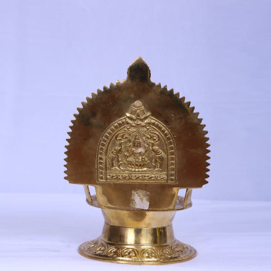 Lingabhairavi Vilakku – Traditional Brass Oil Lamp with Goddess Carving
