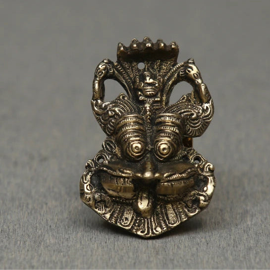 Small Yali Brass Wall Hanging – Vastu Protection Idol for Home Entrance