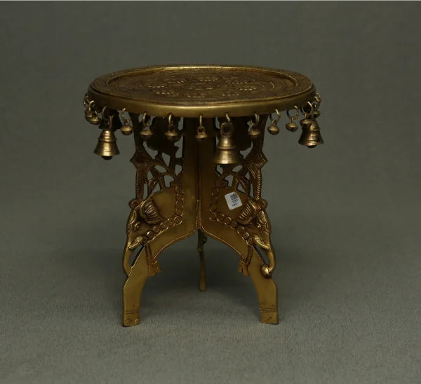 Stool With Mani Choki-elephant Leg