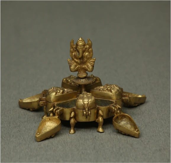 Brass Kumkum Boxes Mix