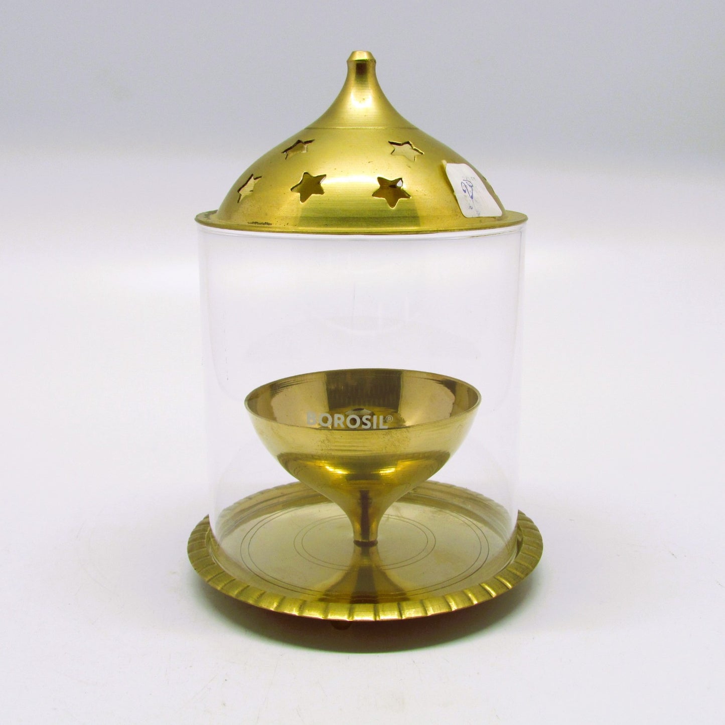 Akhand Jyothi Brass Diya with Glass – Anaya Vilakku for Hindu Pooja & Festivals