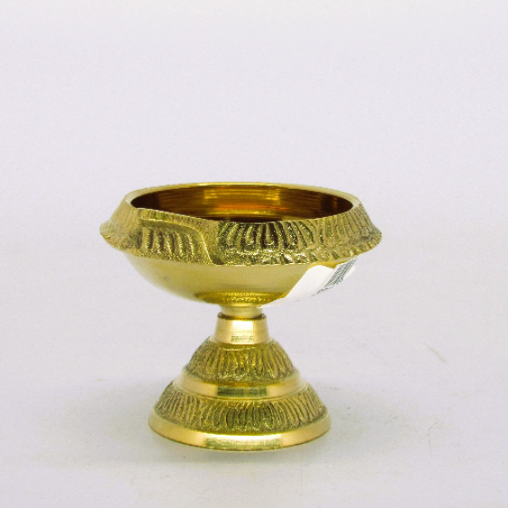 Kubera Brass Deepam - Spiritual Prosperity Oil Lamp (65g)