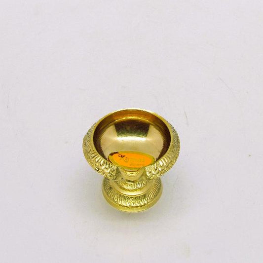 Kubera Brass Deepam - Spiritual Prosperity Oil Lamp (140g)