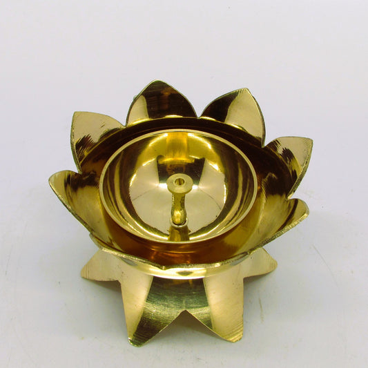 Kamal Nanda Deepam Puja Lamp - Spiritual Decor for Home 4.4|Brass spiritual decor