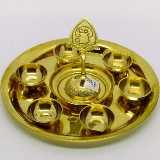 ARUMUGA VILAKKU WITH VEL SMALL | ARUMUGA VILAKKU SET FOR LORD MURUGA WORSHIP| 6 FACE VILAKKU WITH VEL | OM MURUGA POOJAI VILAKKU | ARUMUGA KARTHIKAI DEEPAM WITH VEL