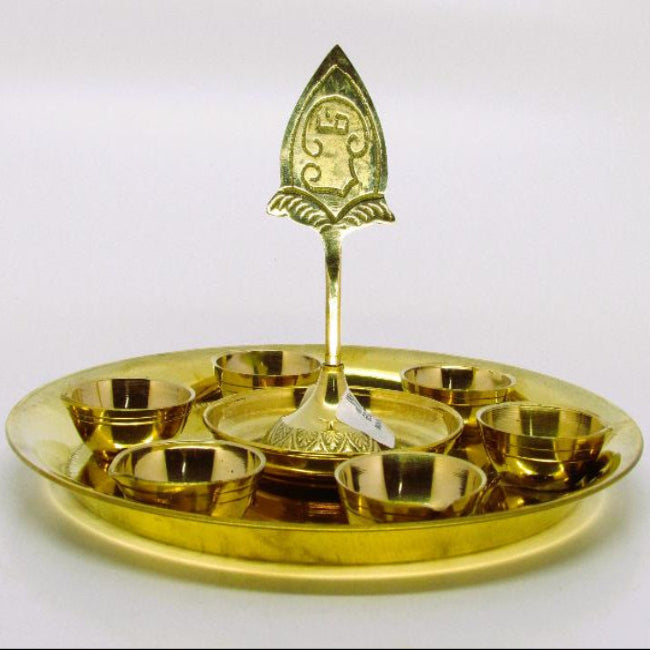 ARUMUGA VILAKKU WITH VEL SMALL | ARUMUGA VILAKKU SET FOR LORD MURUGA WORSHIP| 6 FACE VILAKKU WITH VEL | OM MURUGA POOJAI VILAKKU | ARUMUGA KARTHIKAI DEEPAM WITH VEL