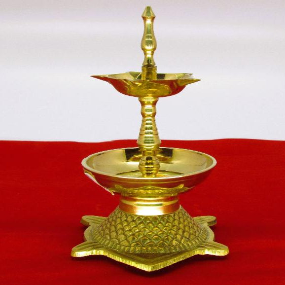 VASTU SHUDDHI KURMA VILAKKU NO. 2|KERALA TRADITIONAL VASTU OIL LAMP WITH TORTOISE BASE
