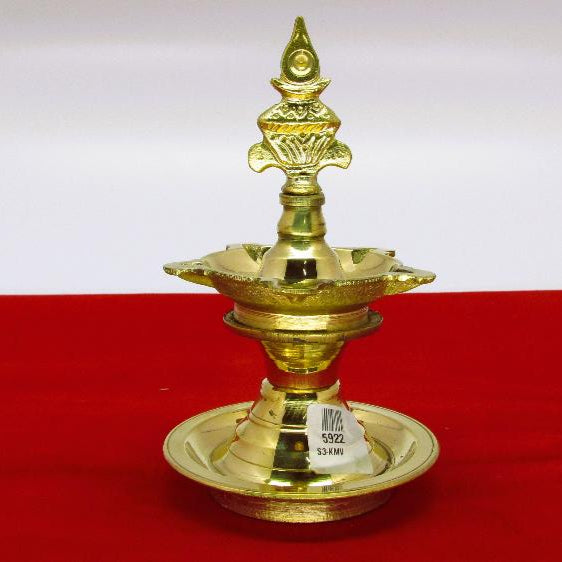 KUMBA VILAKKU No.1| TRADITIONAL BRASS KUMBA VILAKKU WITH FIVE FACE LIGHTING