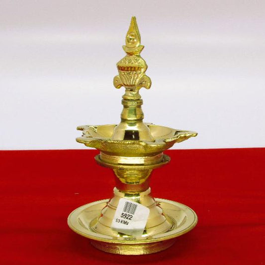 KUMBA VILAKKU No.1| TRADITIONAL BRASS KUMBA VILAKKU WITH FIVE FACE LIGHTING
