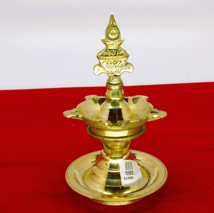 KUMBA VILAKKU No.2| TRADITIONAL BRASS KUMBA VILAKKU WITH FIVE FACE LIGHTING