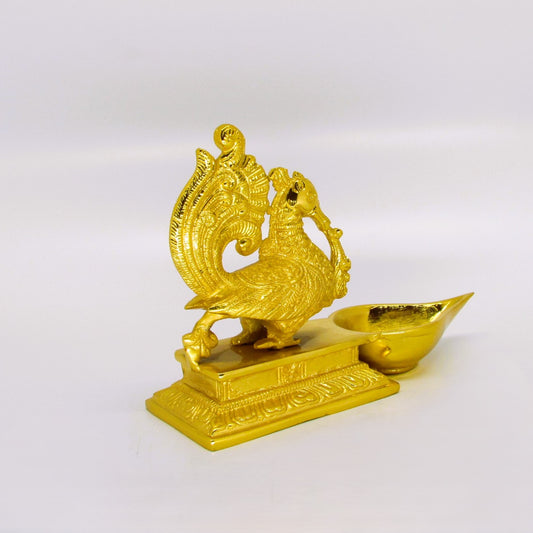ANNAPAKSHI AGAL DEEPAM ON BEEDAM 7.5 INCHES