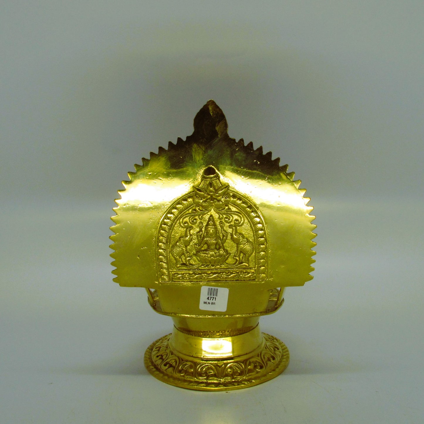Lingabhairavi Vilakku – Traditional Brass Oil Lamp with Goddess Carving