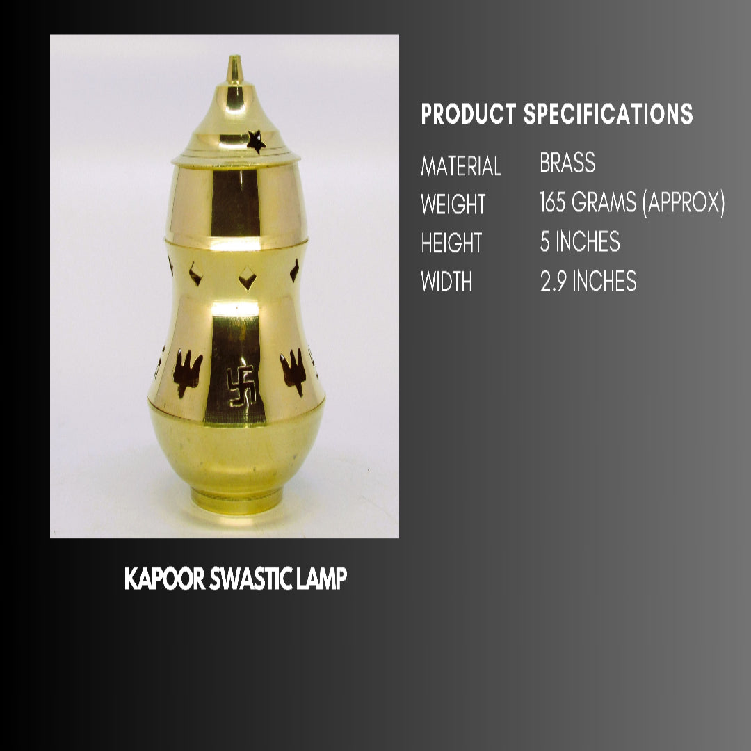 Brass Kapoor Lamp Diya β Product Specifications including weight, size, and uses