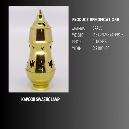 Brass Kapoor Lamp Diya – Product Specifications including weight, size, and uses