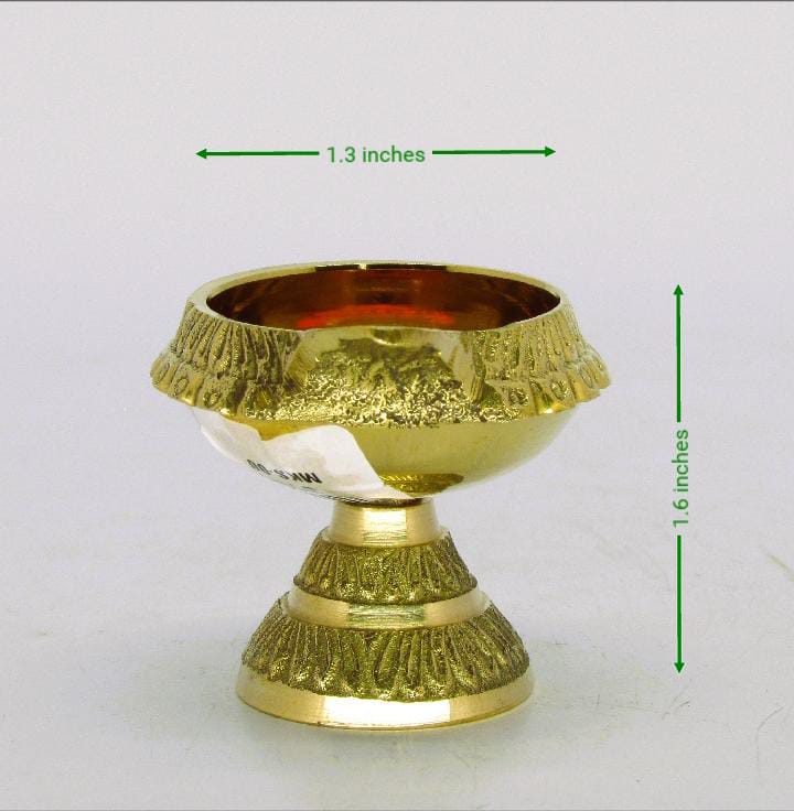 Lord Kubera's Brass Vilakku - Spiritual Wealth Attractor (45g)