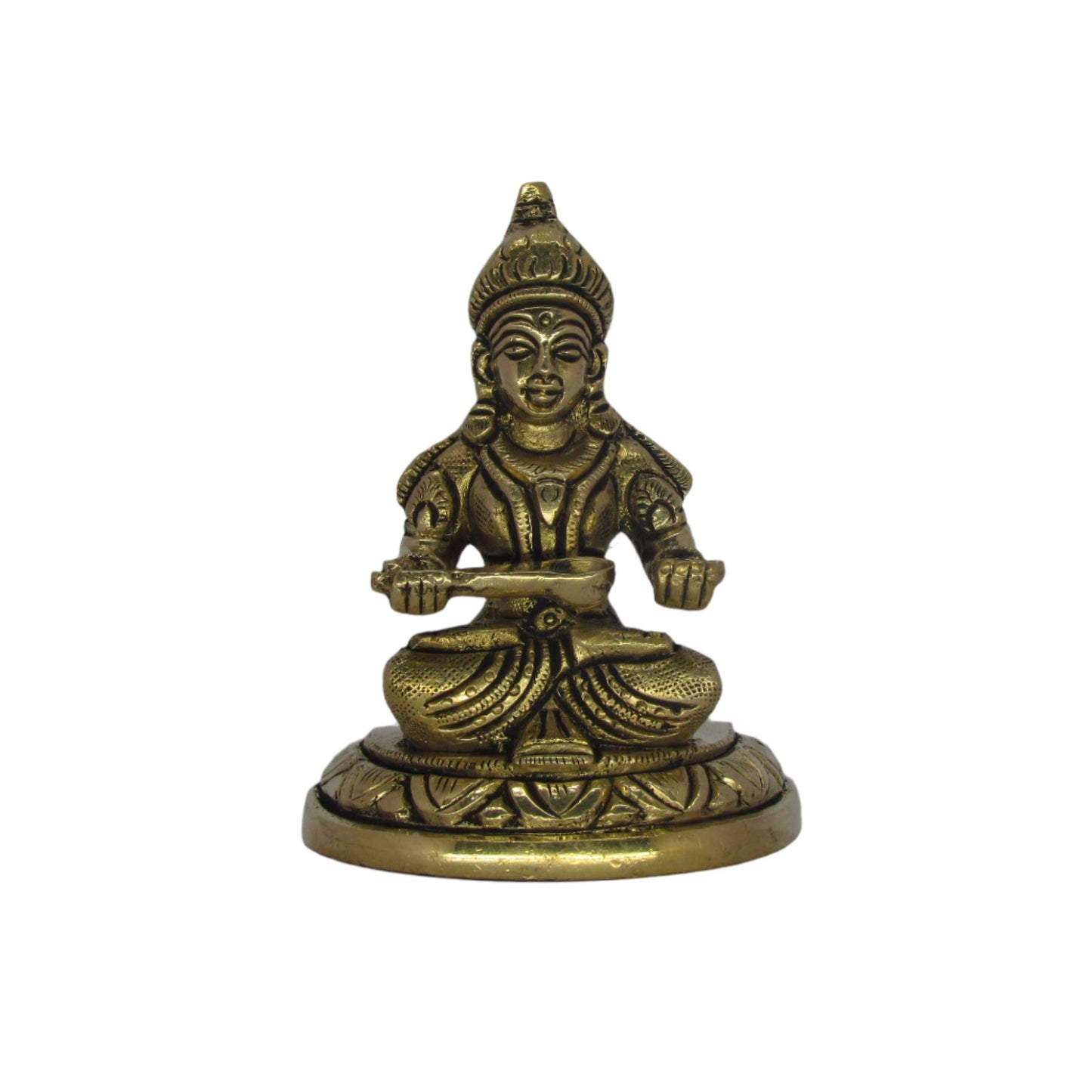 Sri Annapoorani Brass Antique Statue(540GM) – Divine Goddess of Abundance