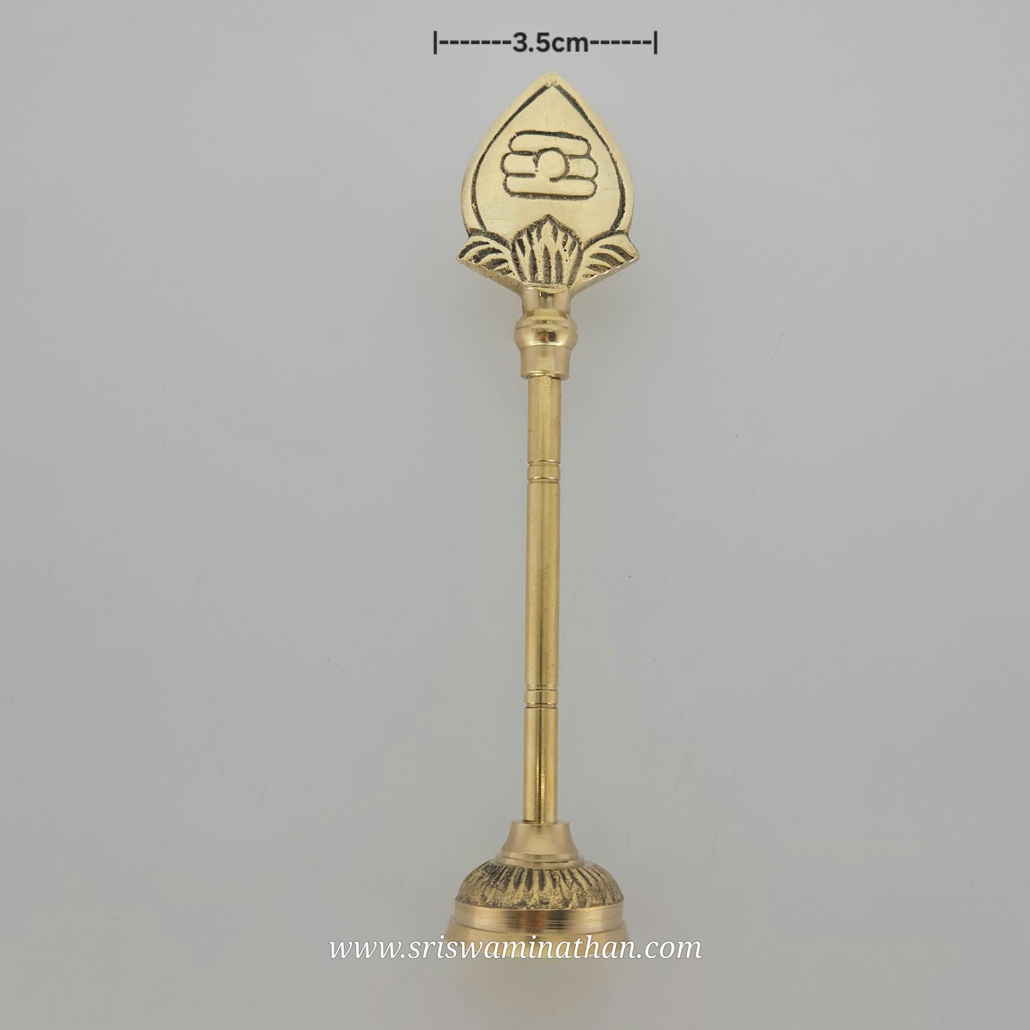 Brass Vel Ayutham - Murugan Thiruvadi Symbol for Pooja & Temple Decor
