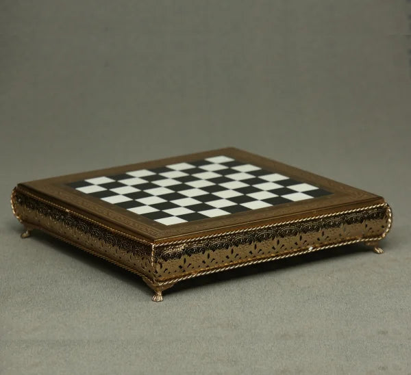 Chess Board With Coins Brass
