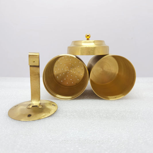Brass Coffee Filter Kumbakonam - Matt Finish 190ml to 400ml Sizes - Authentic Filter Kaapi