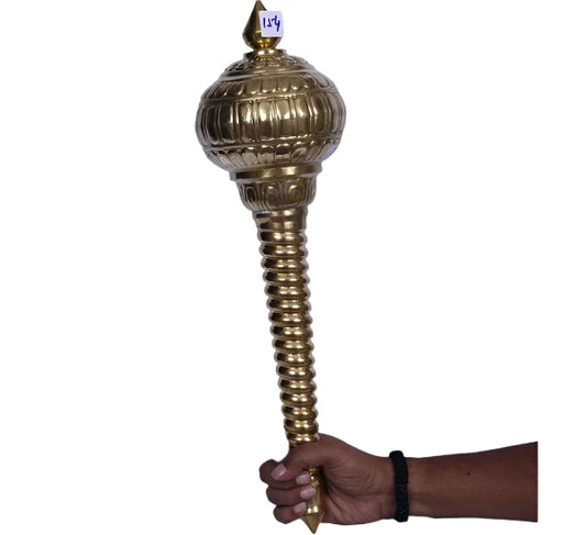 BRASS GADHAI 1.75 Feet |DIVINE BRASS MACE