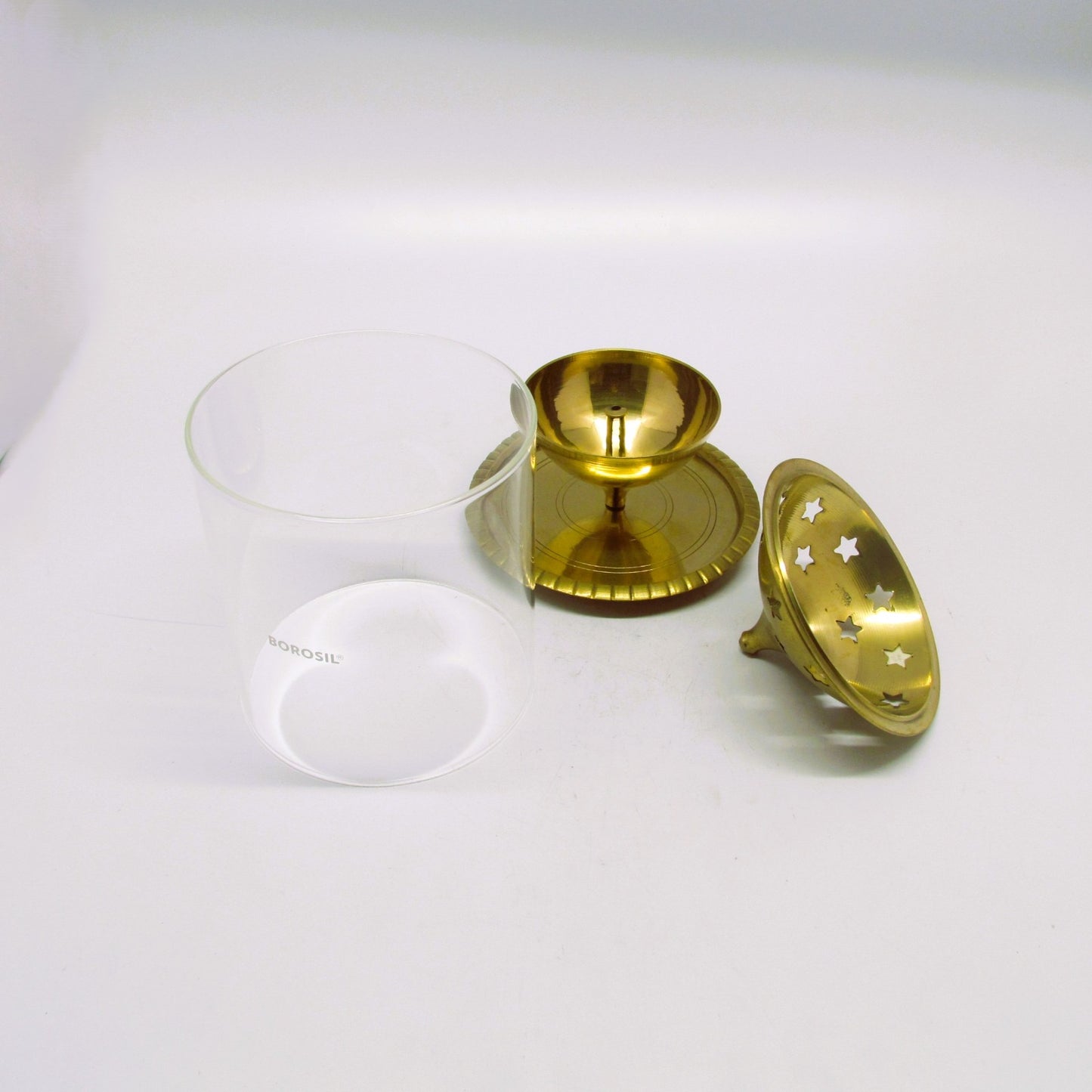 Top View of Brass Akhand Jyothi – Traditional Diya for Continuous Flame in Hindu Pooja