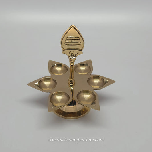 Kandha Shasti pooja lamp with Murugan Vel design