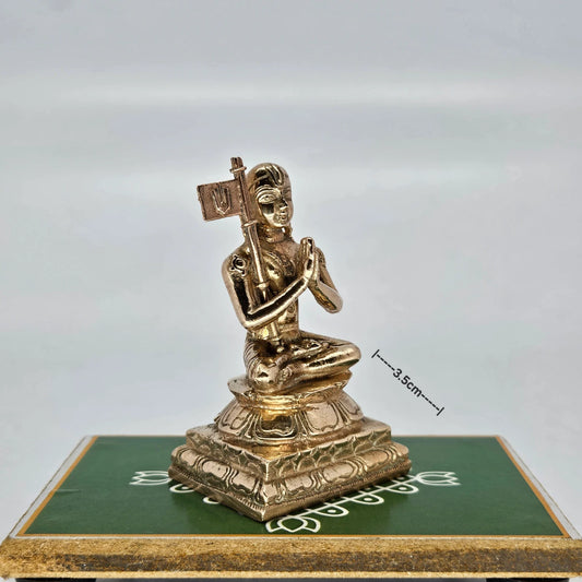 Ramanujacharya Panchaloha Right Side View - Vaishnavite Acharya - Authentic Five-Metal 130g