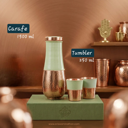 Copper Jug With Tumbler - Sienna Pearl Wine
