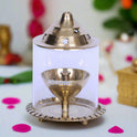 Glass Anaya Vilakku (Akhand Jyoti) – Eternal Flame Oil Lamp for Pooja and Spiritual Decor