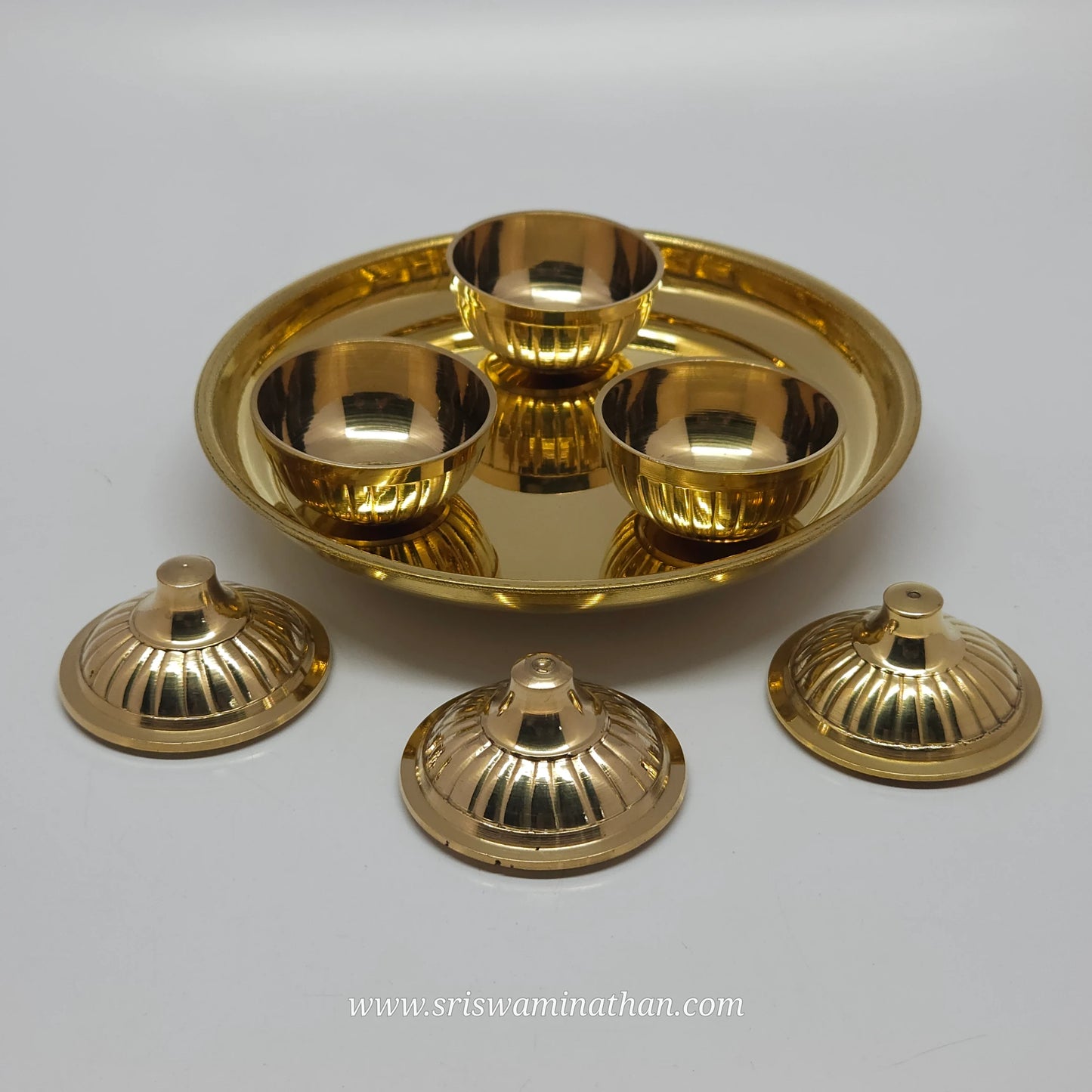3 CUP POOJA PLATE