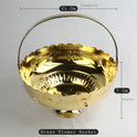 Brass Flower Basket with Handle