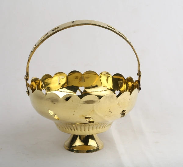 Brass Sheet Basket With Casted Handle 8