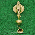 Brass Ganesha Wall Hanging Diya with Bell