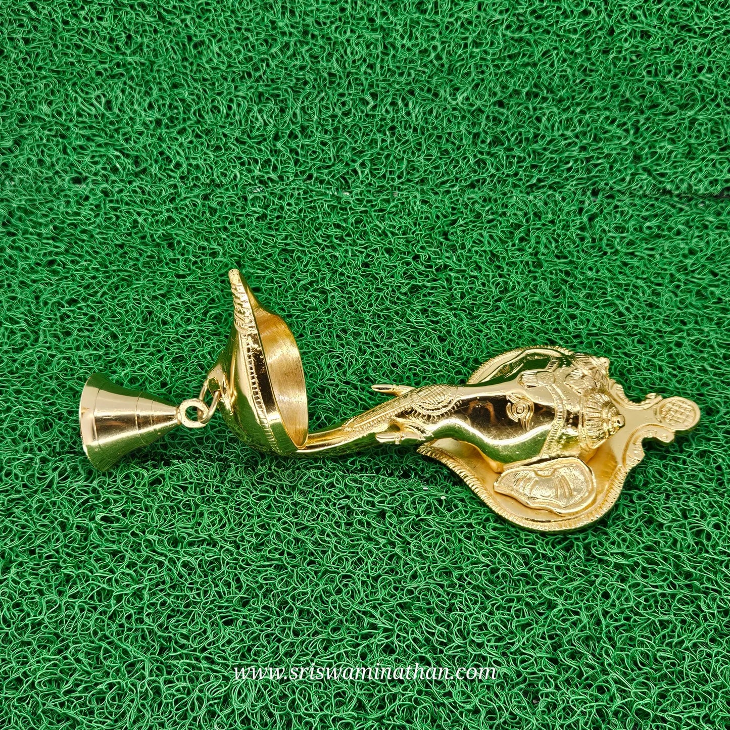 Brass Ganesha Wall Hanging Diya with Bell