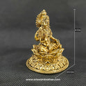 1.75 inch brass lakshmi goddess on elegant lotus petals