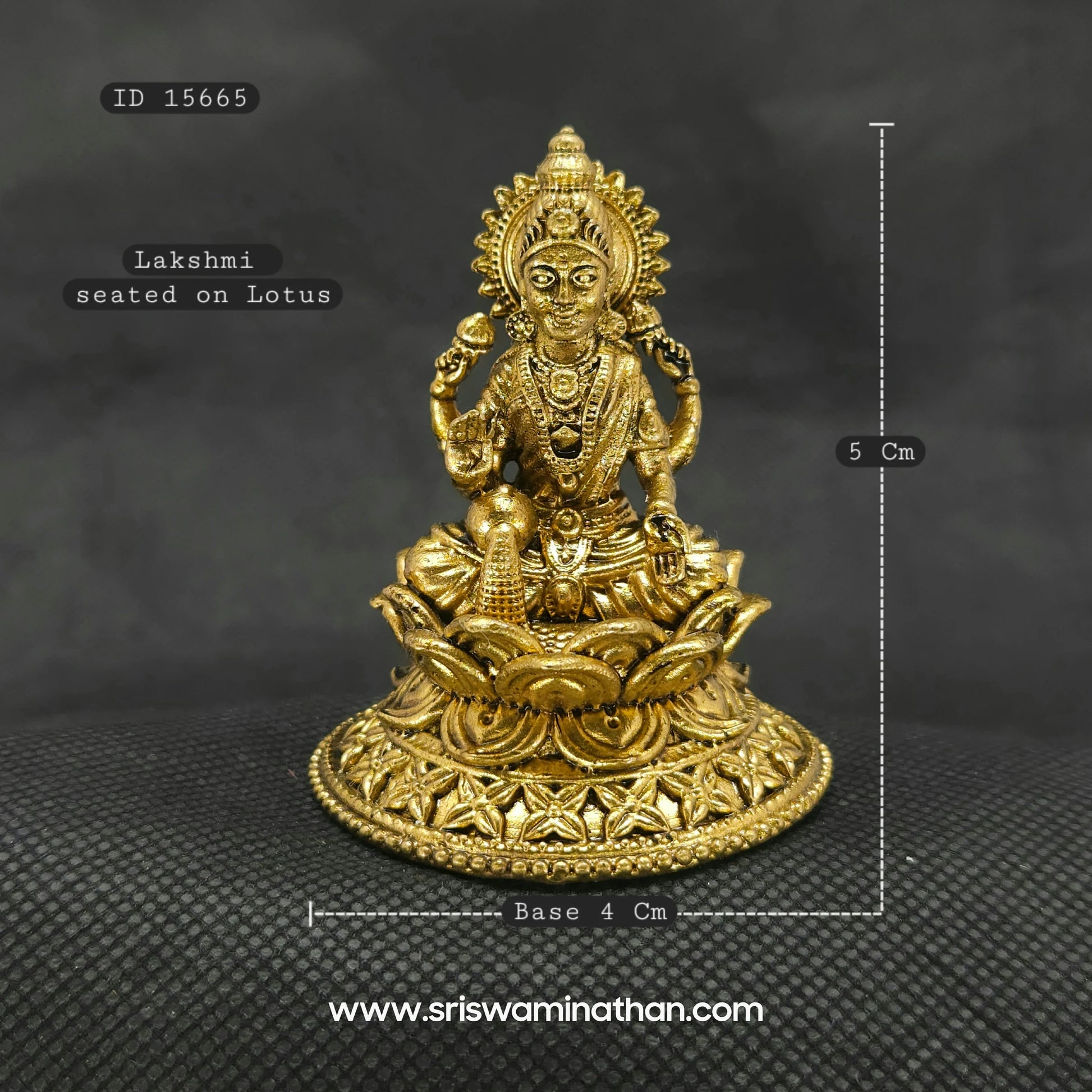 2inch Mahalakshmi seated with coin showering pot