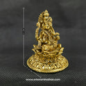 Ganesh Sitting on Elegant Round Lotus