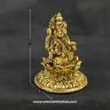 Ganesh Sitting on Elegant Round Lotus